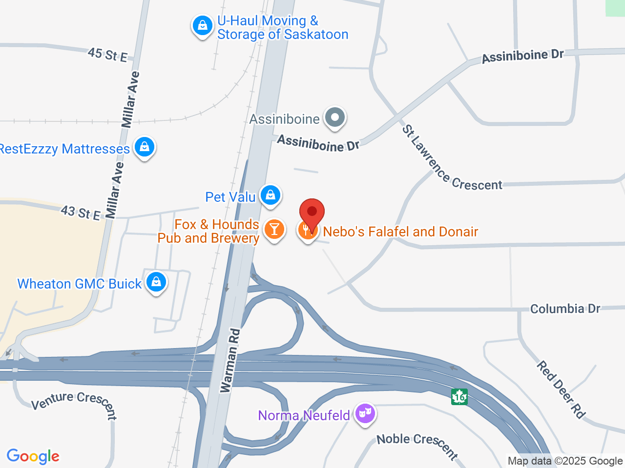 Street map for Value Buds Canarama, 15-7 Assiniboine Dr, Saskatoon SK