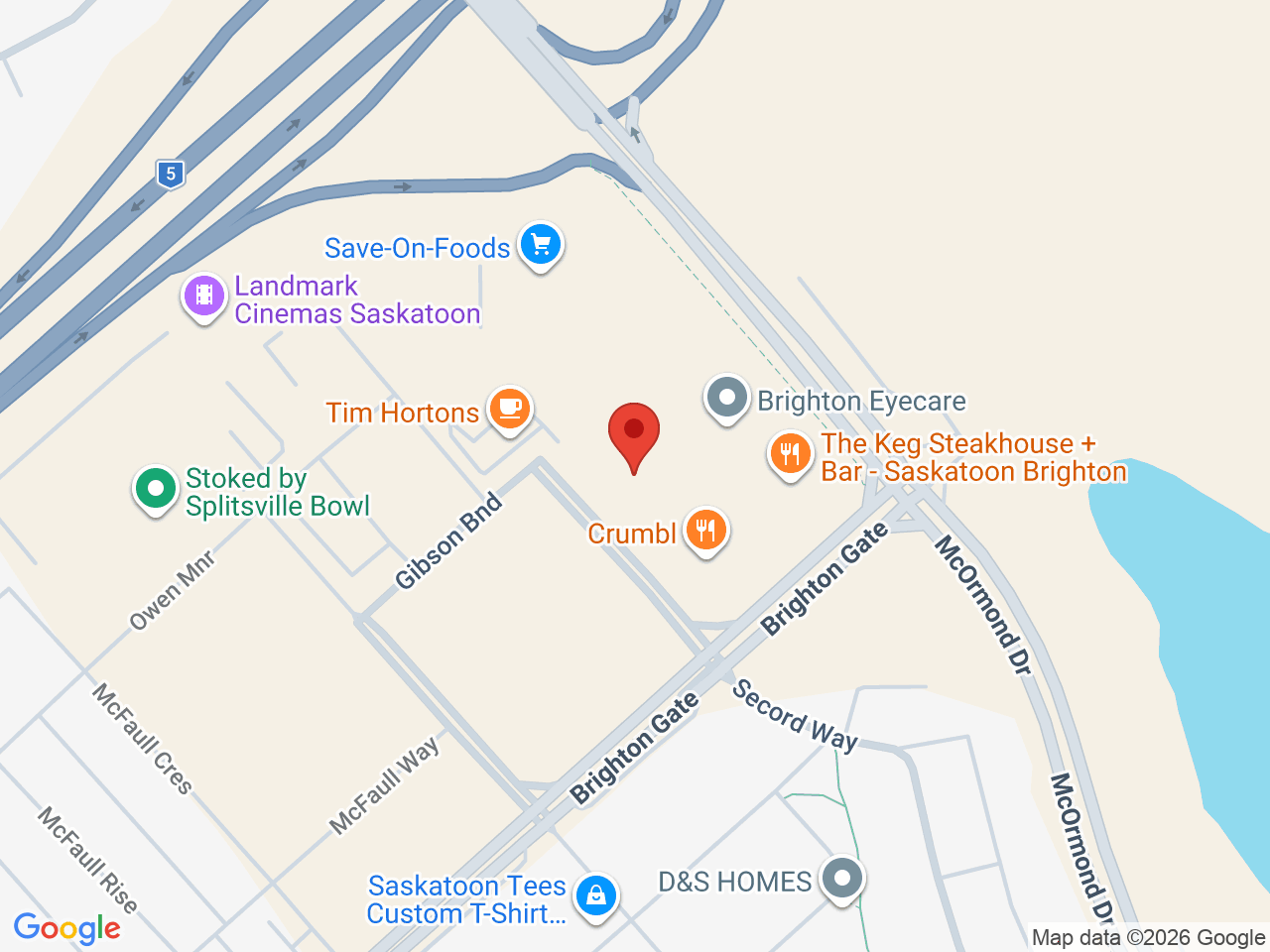 Street map for Value Buds Brighton, 45-137 Gibson Bend, Saskatoon SK
