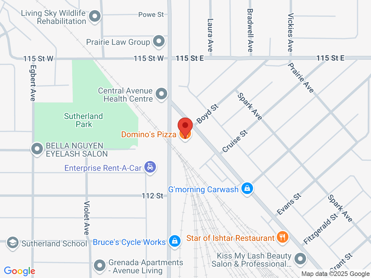 Street map for Tumbleweed Cannabis, 815 Gray Ave, Saskatoon SK