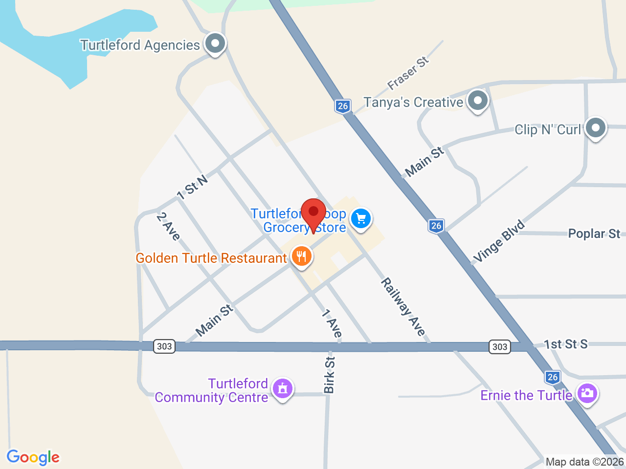 Street map for Unwind Aquamassage & Tan, 207 Main St, Turtleford SK