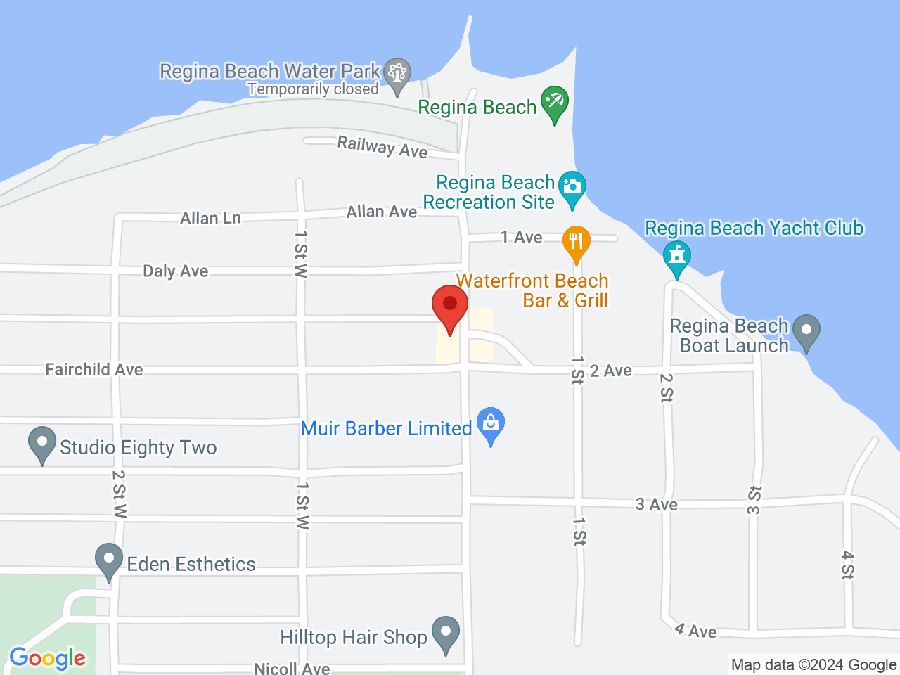 Street map for Wiid Boutique, 116 Centre St, Regina Beach SK