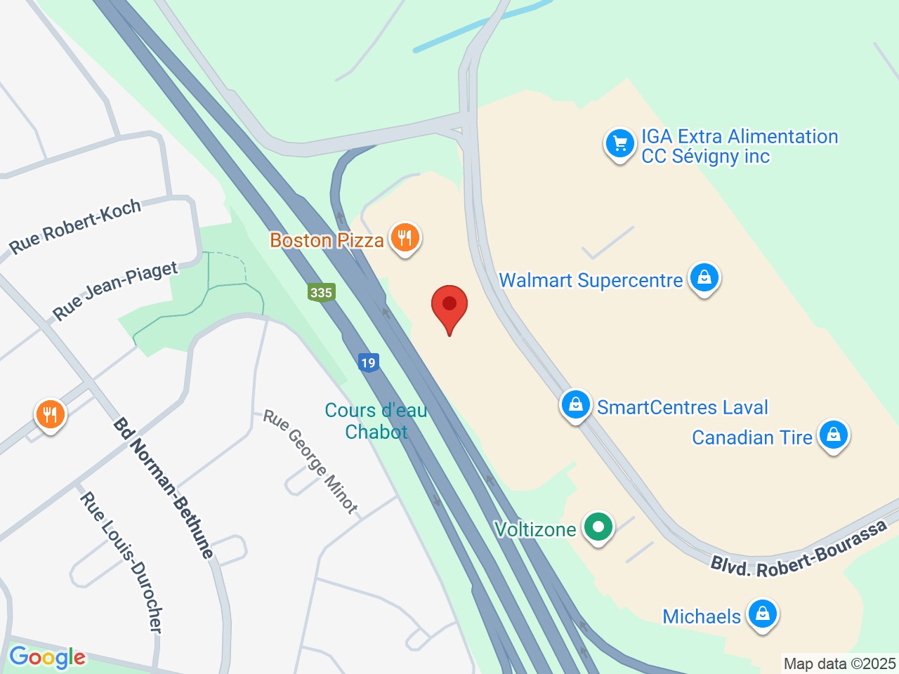 Street map for SQDC, 