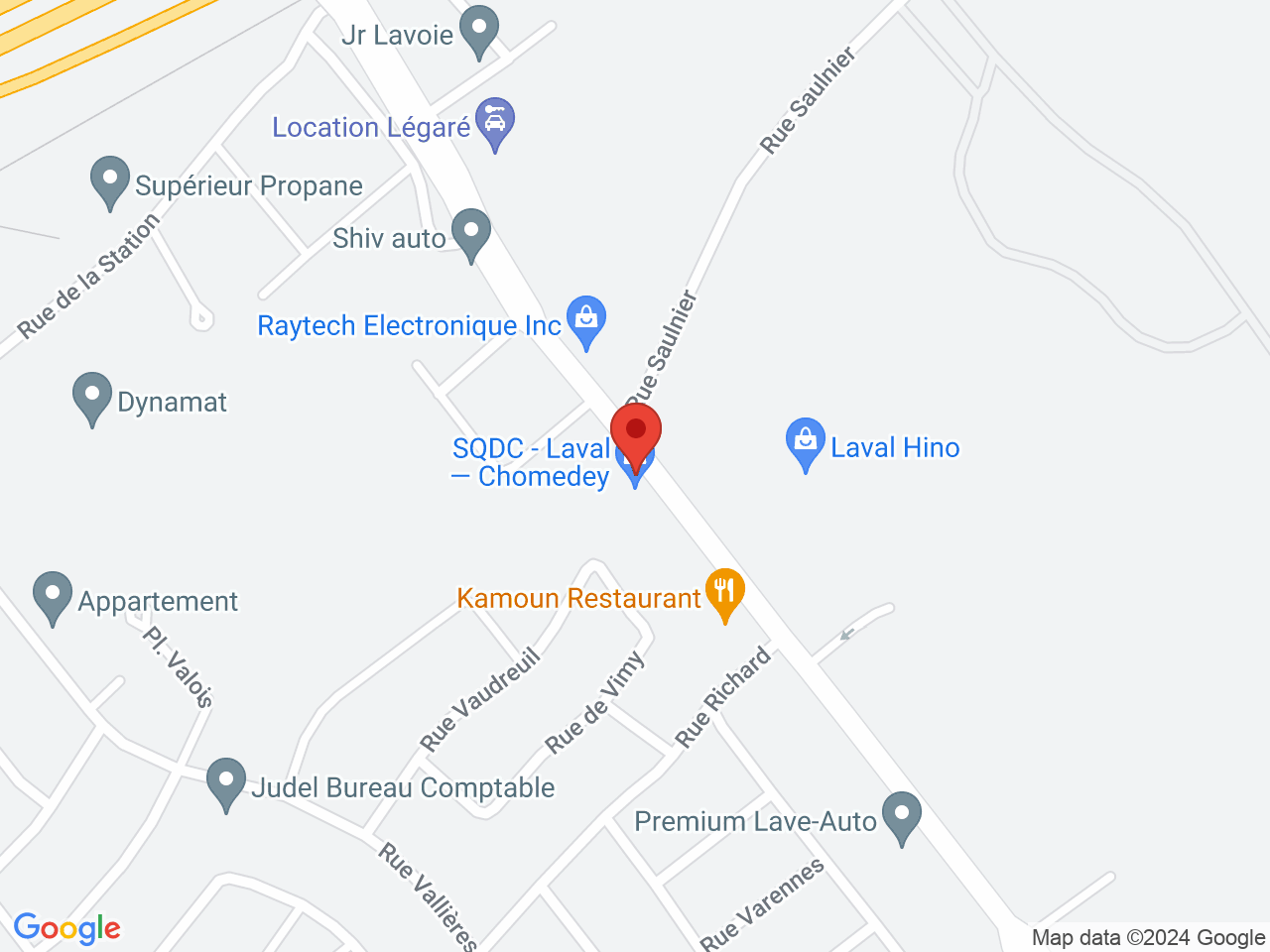 Street map for SQDC Chomedey, 2160 boulevard des Laurentides, Laval QC