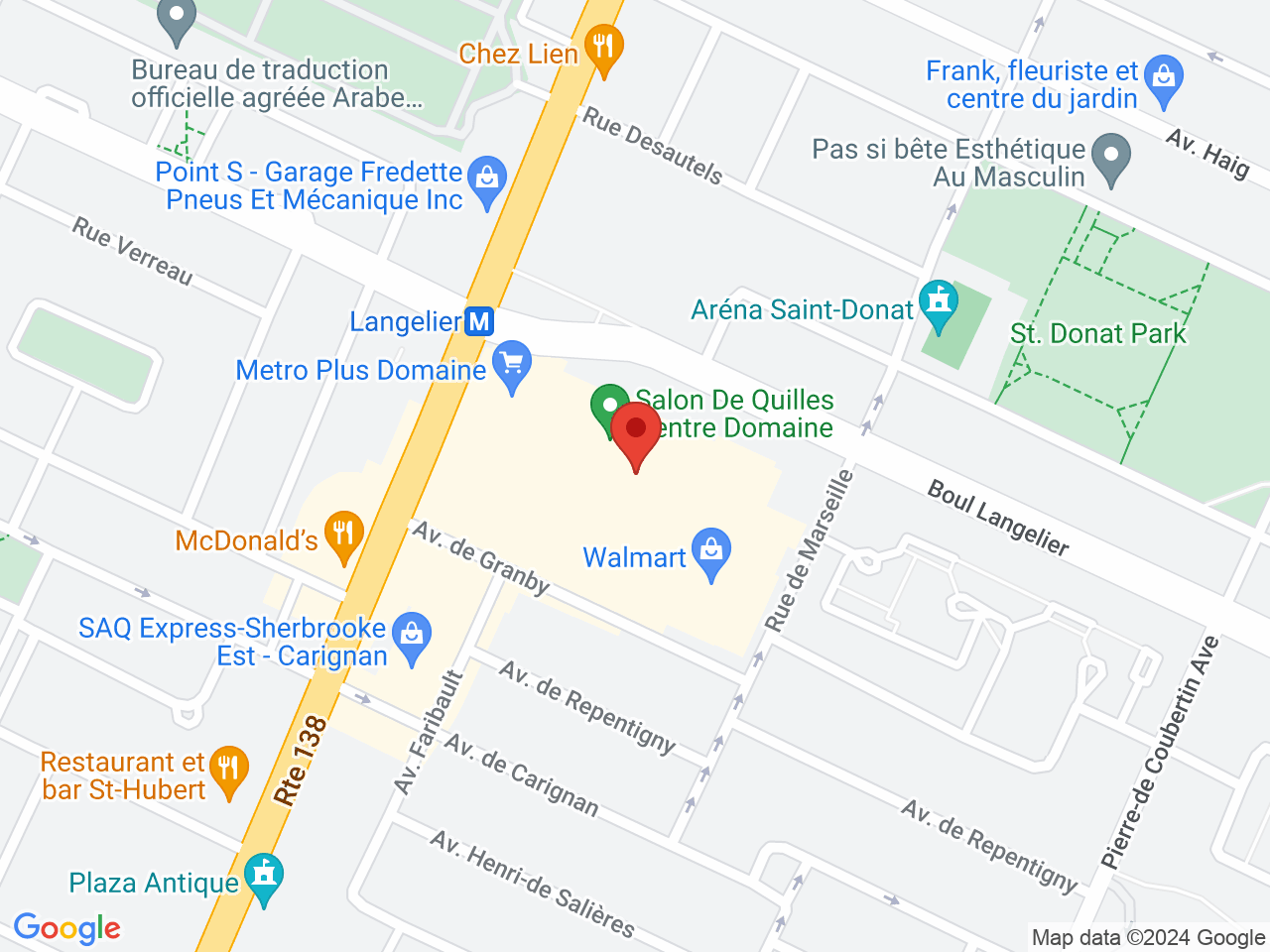 Street map for SQDC Granby, 3235 avenue de Granby, Montreal QC
