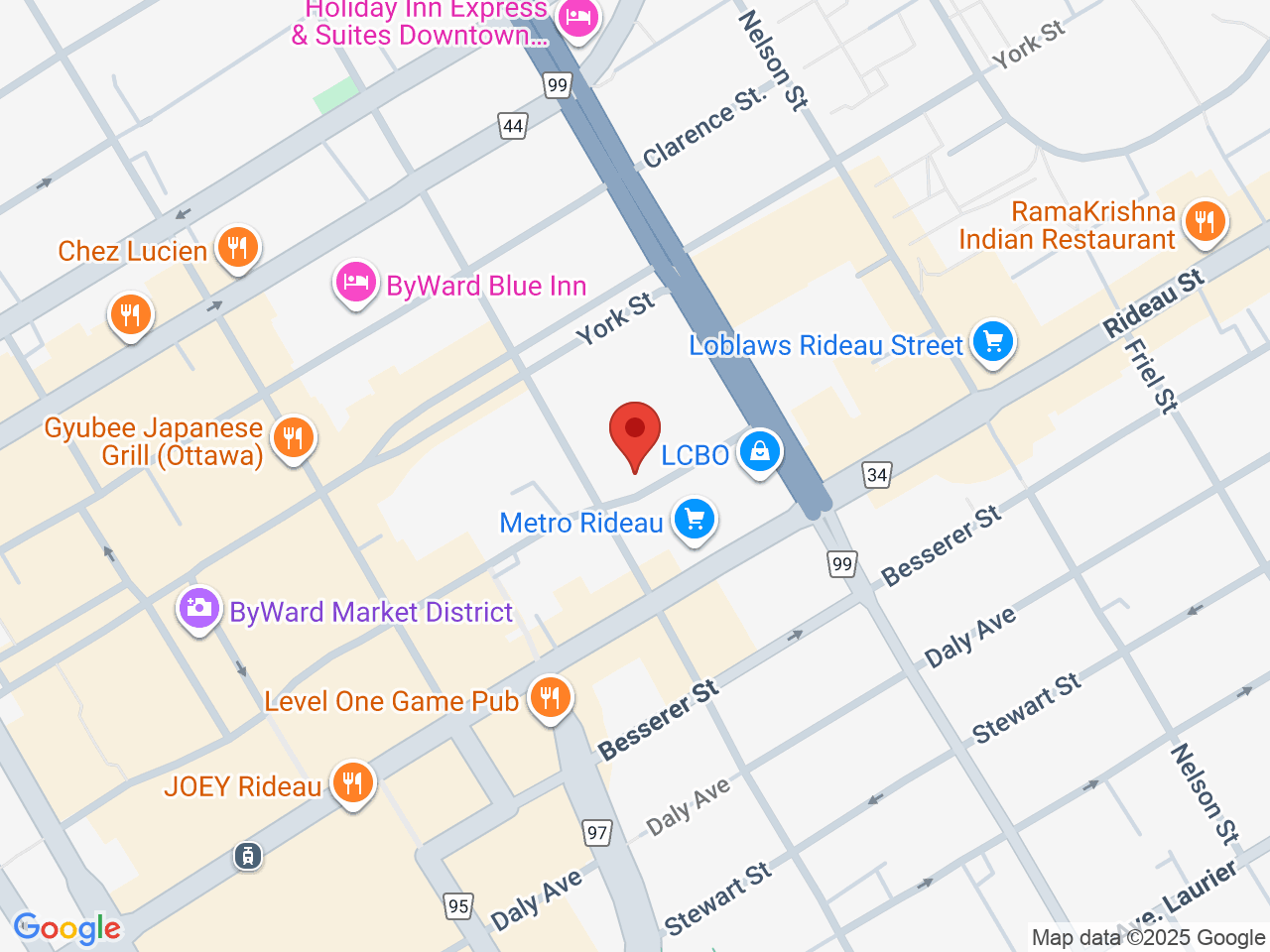 Street map for Buzzed Buds, 179 George St Unit 101, Ottawa ON