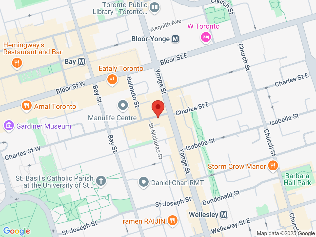 Street map for Divine Flower Toronto, 5 Charles St W, Toronto ON