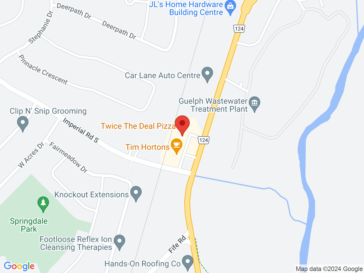 Street map for True North Cannabis Co., 715 Wellington St W, Guelph ON