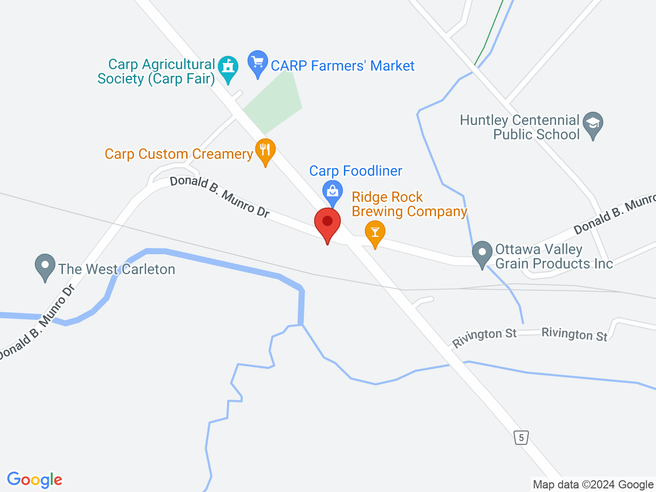 Street map for Valley Bud, 433 Donald B Munro Dr, Carp ON