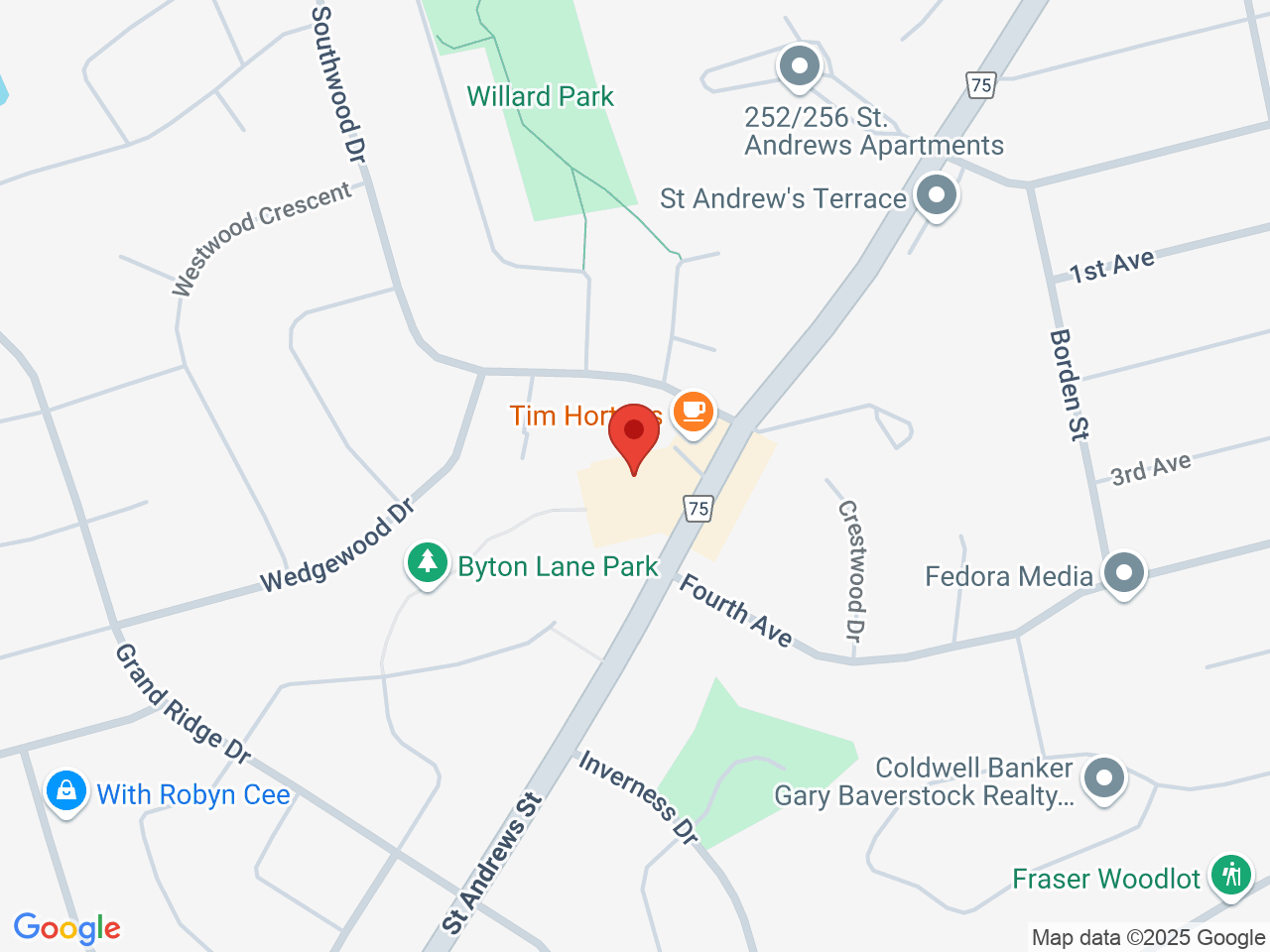 Street map for VIP Cannabis Co., 304 St Andrews St, Cambridge ON