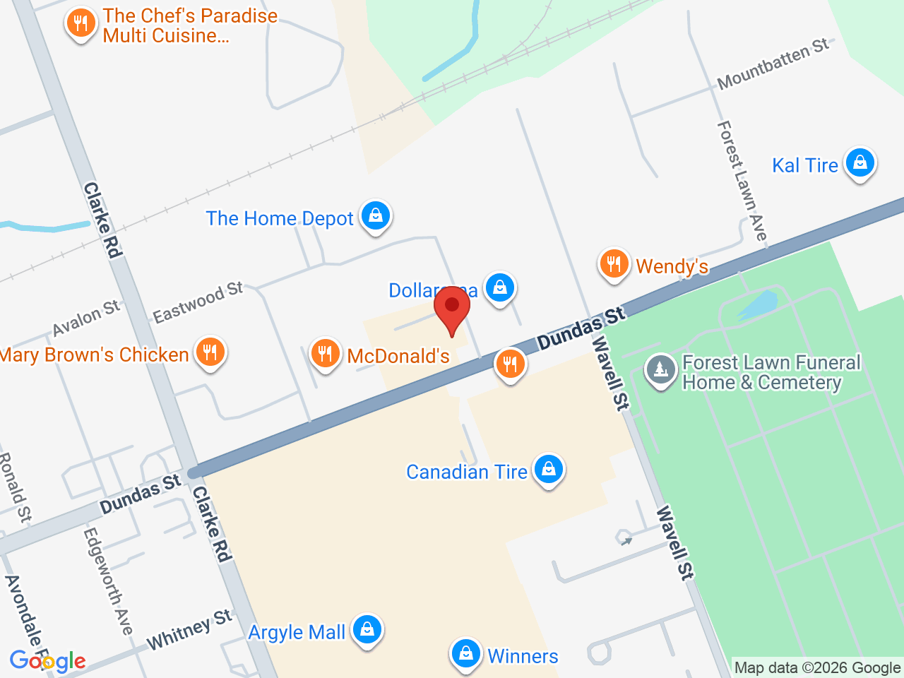 Street map for VIP Cannabis Co., 1984 Dundas St E, London ON