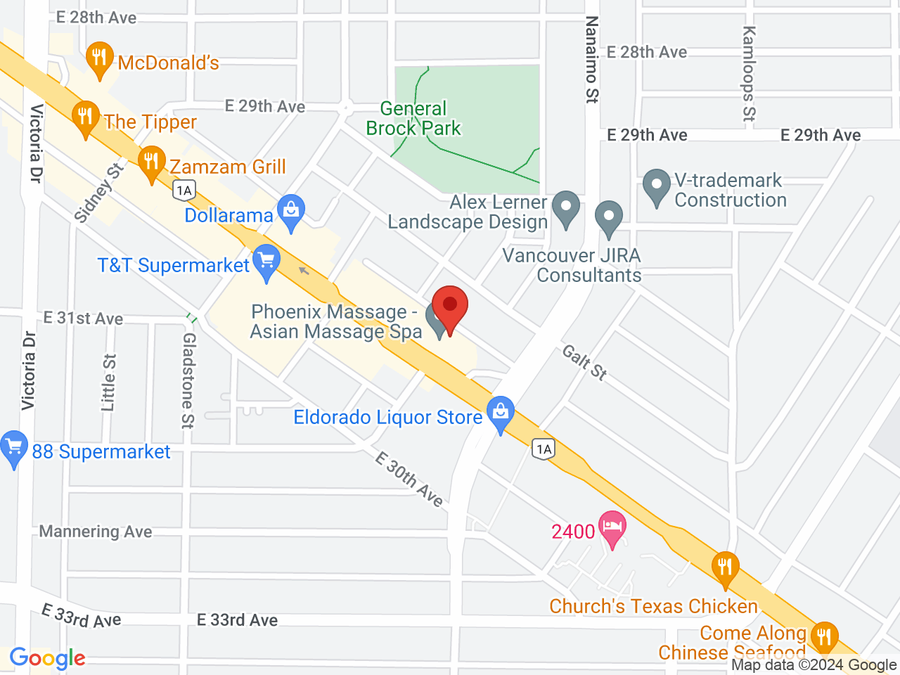 Street map for ARCannabis Store, 2267 Kingsway, Vancouver BC