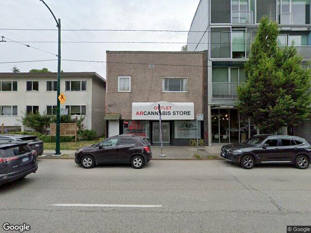 Street view for ARCannabis Store, 3355 West 4th Ave, Vancouver BC