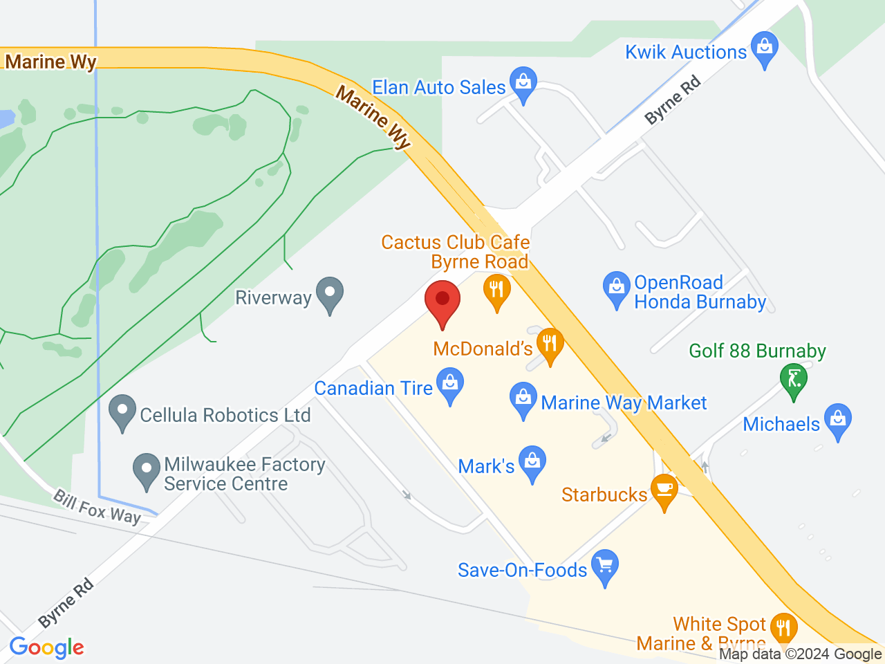 Street map for BC Cannabis Store, 7300 Market Crossing, Burnaby BC