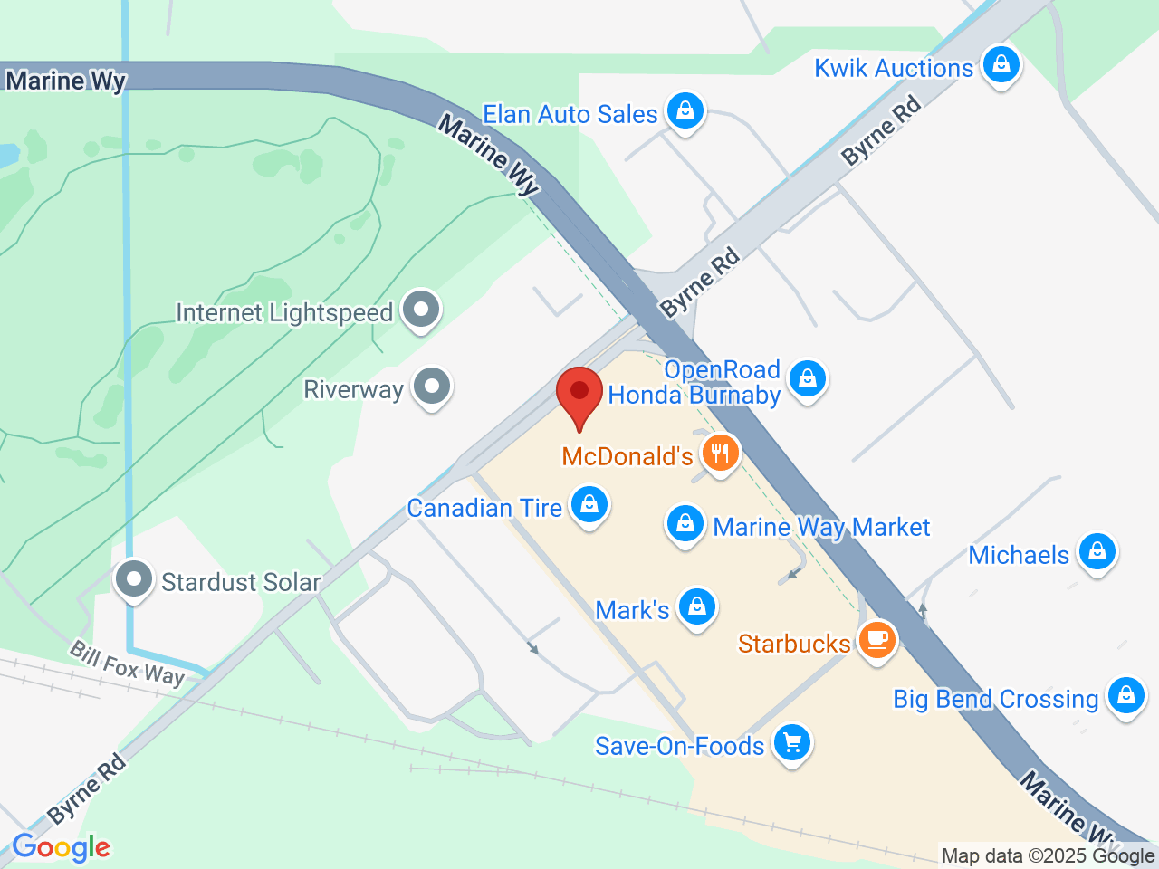 Street map for BC Cannabis Store, 7300 Market Crossing, Burnaby BC