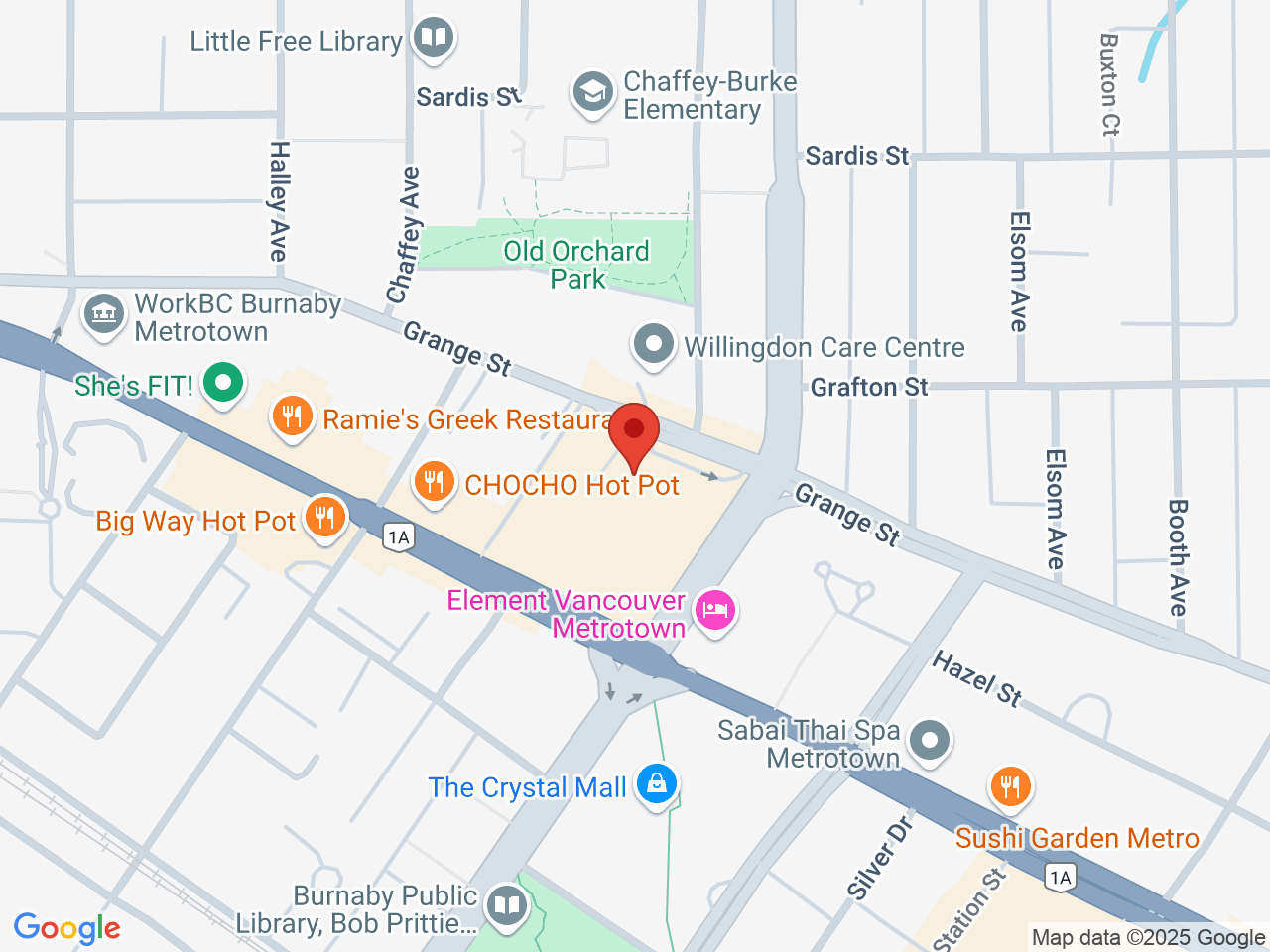 Street map for BC Cannabis Store, 4429 Kingsway Ave, Burnaby BC