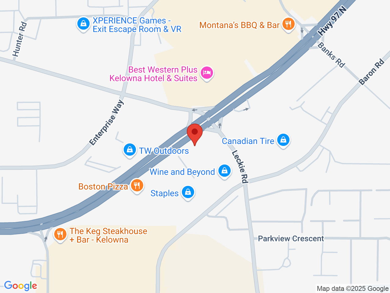 Street map for BC Cannabis Store, 2385 Highway 97 N, Kelowna BC