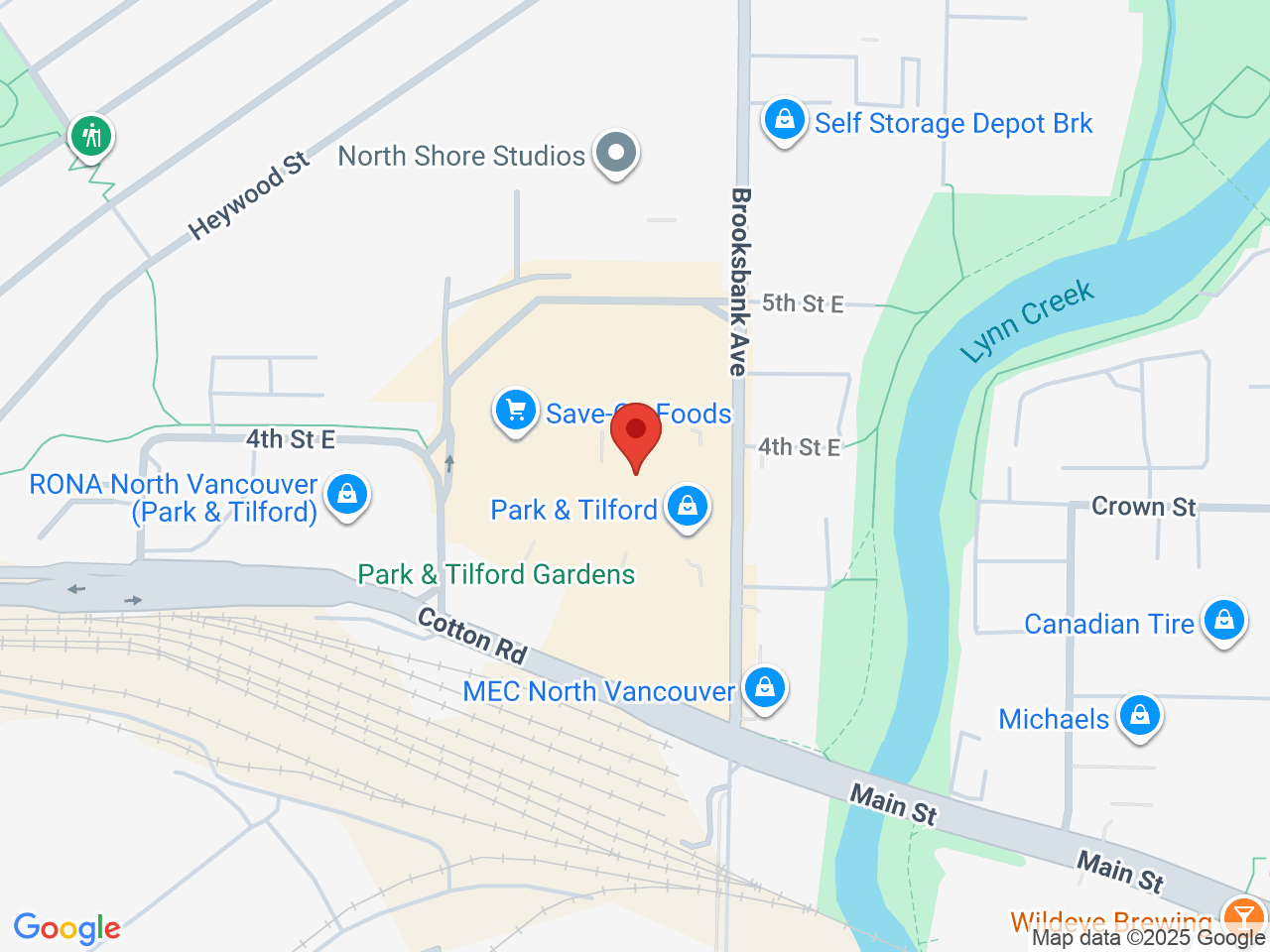 Street map for BC Cannabis Store, 333 Brooksbank Ave, North Vancouver BC