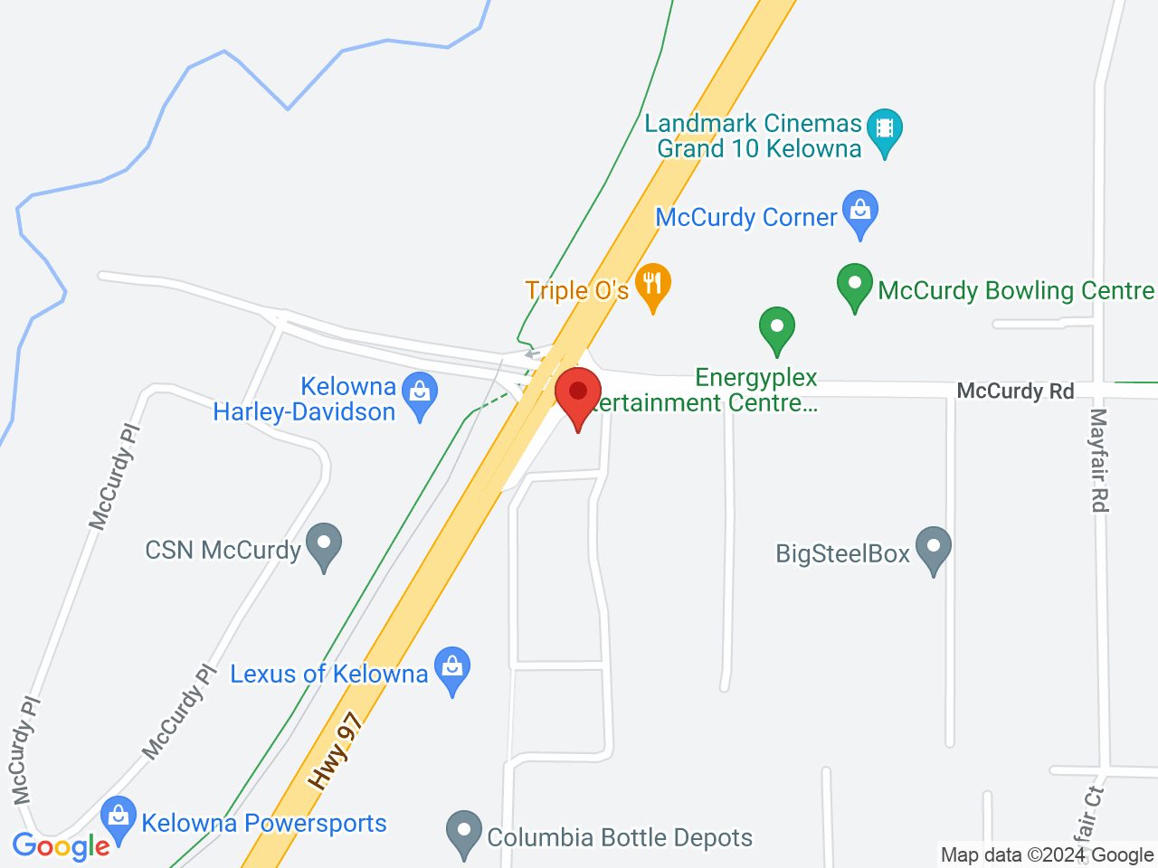 Street map for Cannabis Corner, 2791 Hwy 97N, Kelowna BC