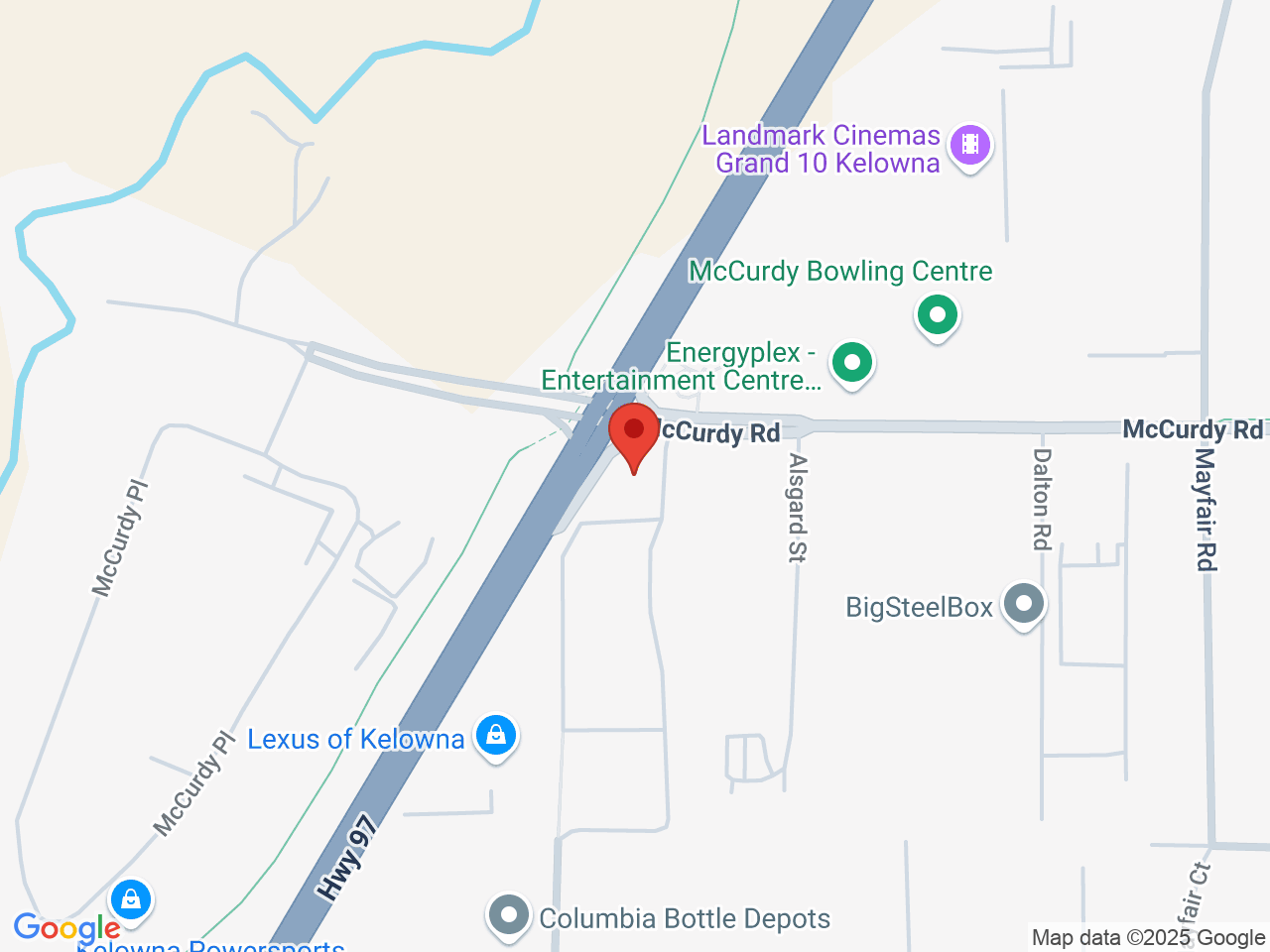 Street map for Cannabis Corner, 2791 Hwy 97N, Kelowna BC