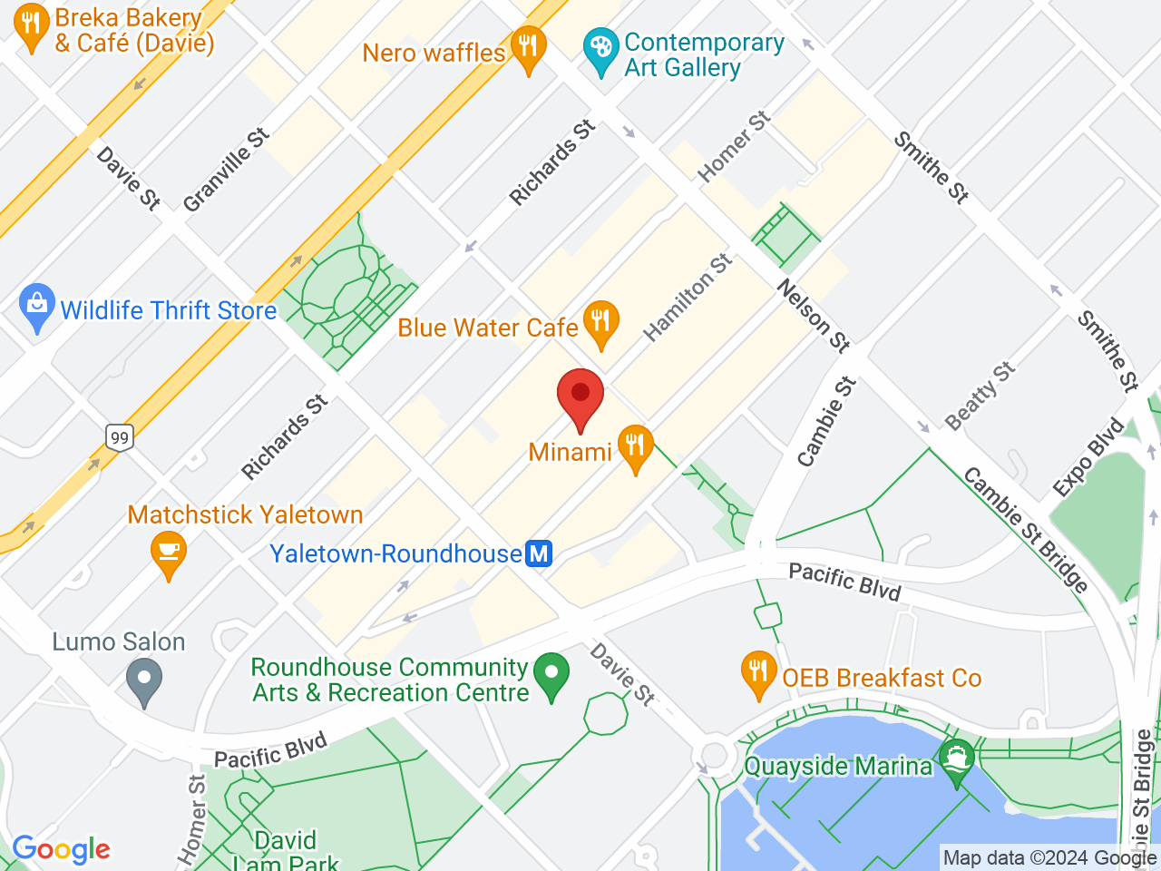 Street map for Dutch Love, 1120 Hamilton St, Vancouver BC
