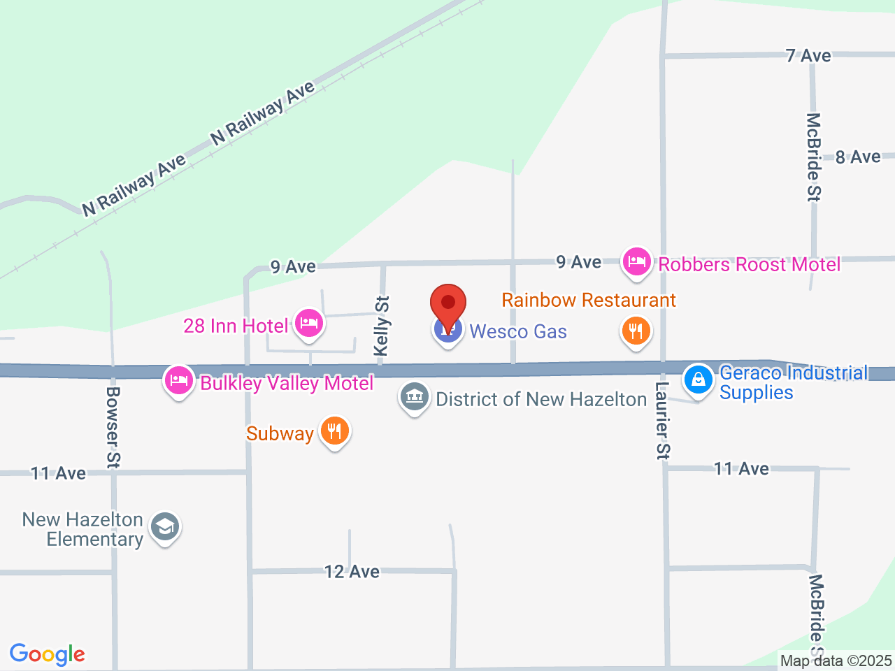 Street map for Fireweed Cannabis, 4645 10 Ave, New Hazelton BC