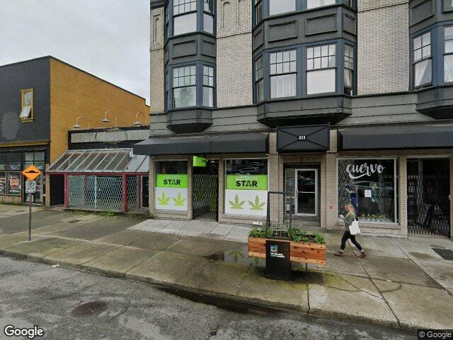 Street view for Greenstar Cannabis Company, 115 1st St E, North Vancouver BC