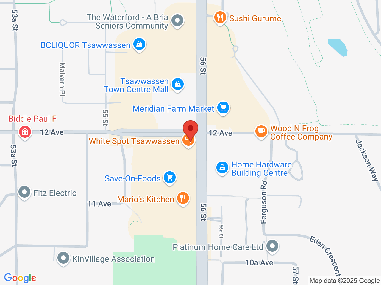 Street map for Imagine Cannabis, 1179 56th St, Tsawwassen BC