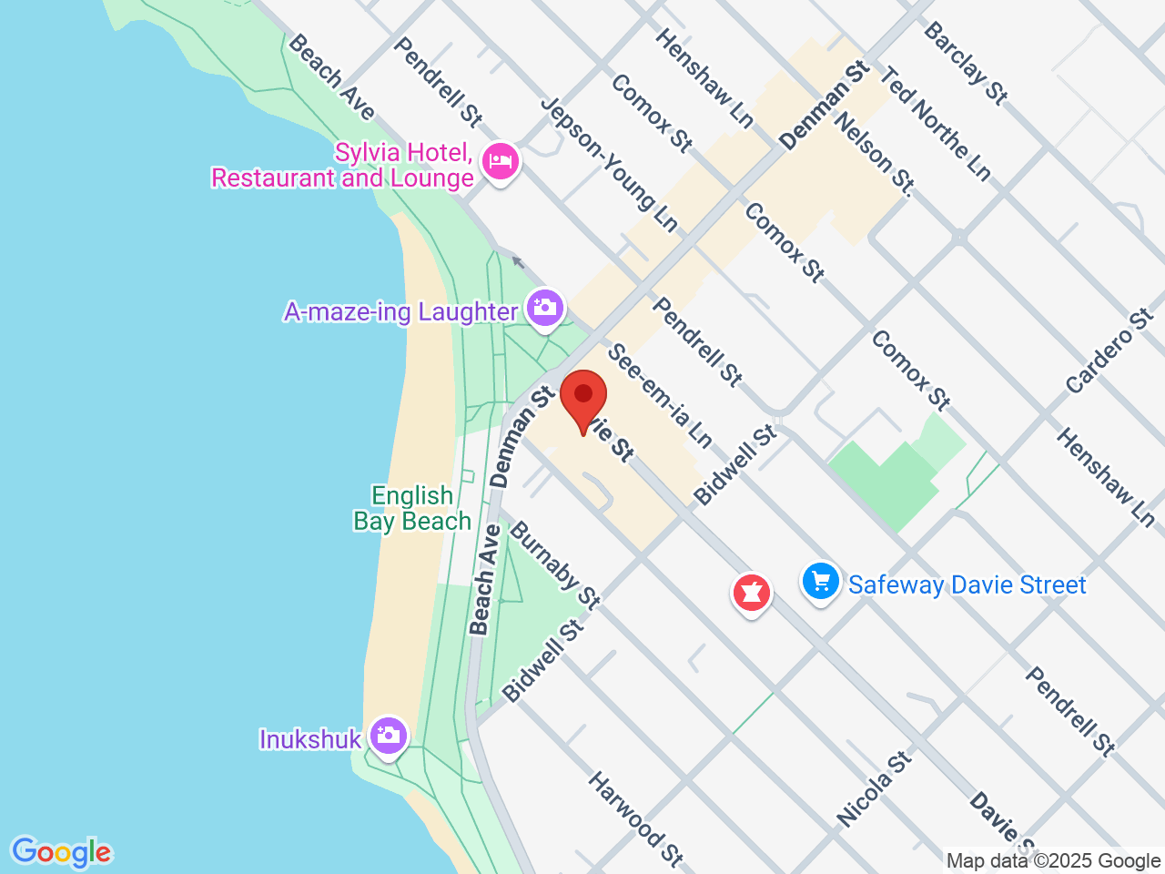 Street map for Imagine Cannabis, 1766 Davie St, Vancouver BC