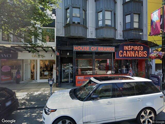 Street view for Inspired Cannabis Co., 1032 Robson St, Vancouver BC