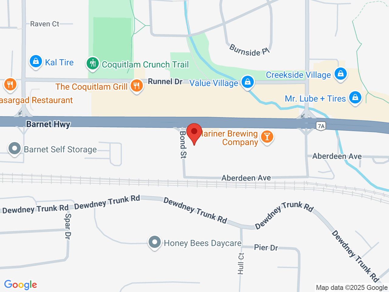 Street map for KJ's Best Cannabis, 2700 Barnet Hwy, Coquitlam BC