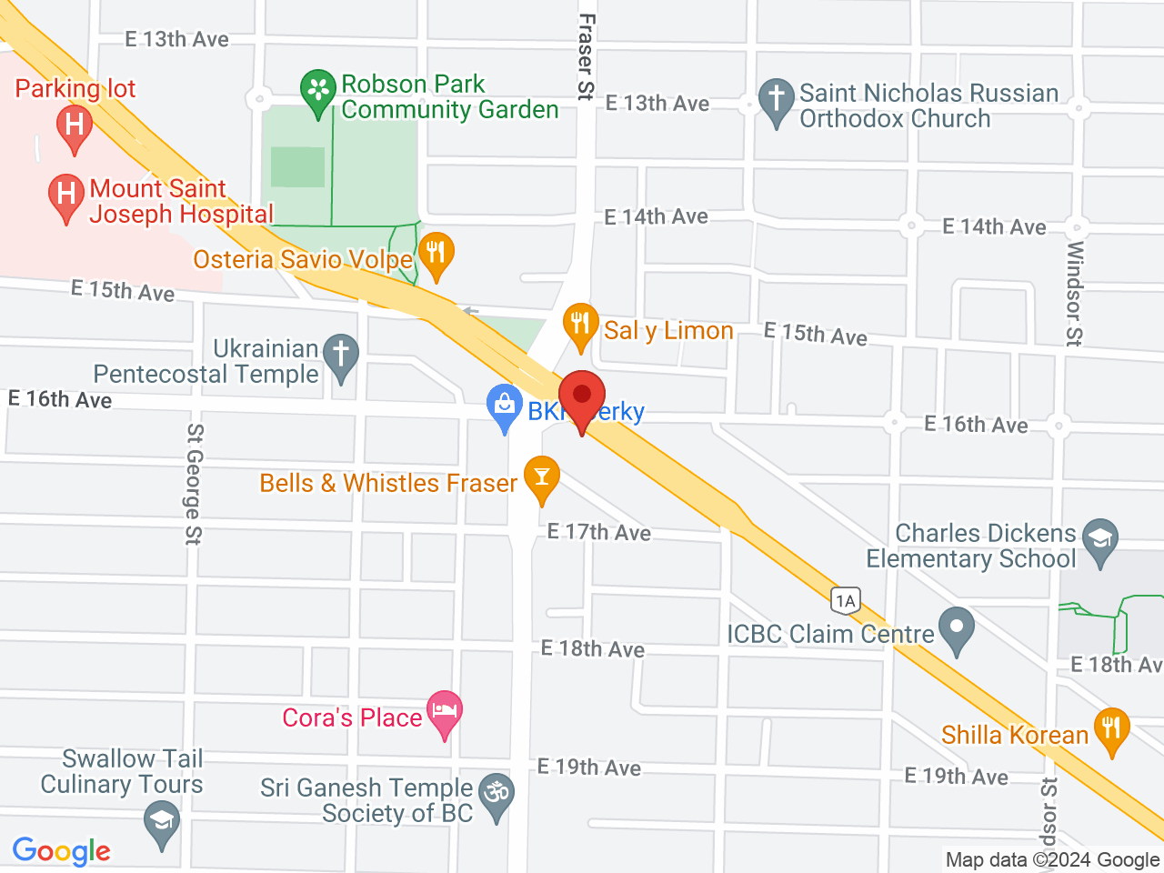 Street map for Local Cannabis Co, 726 Kingsway, Vancouver BC