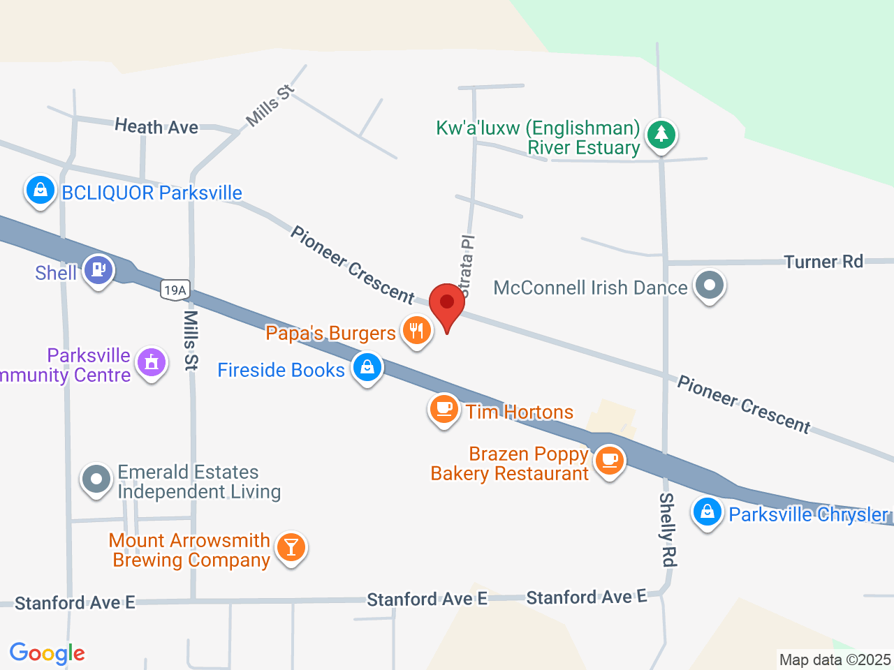 Street map for Local Cannabis Co, 491-B Island Hwy, Parksville BC