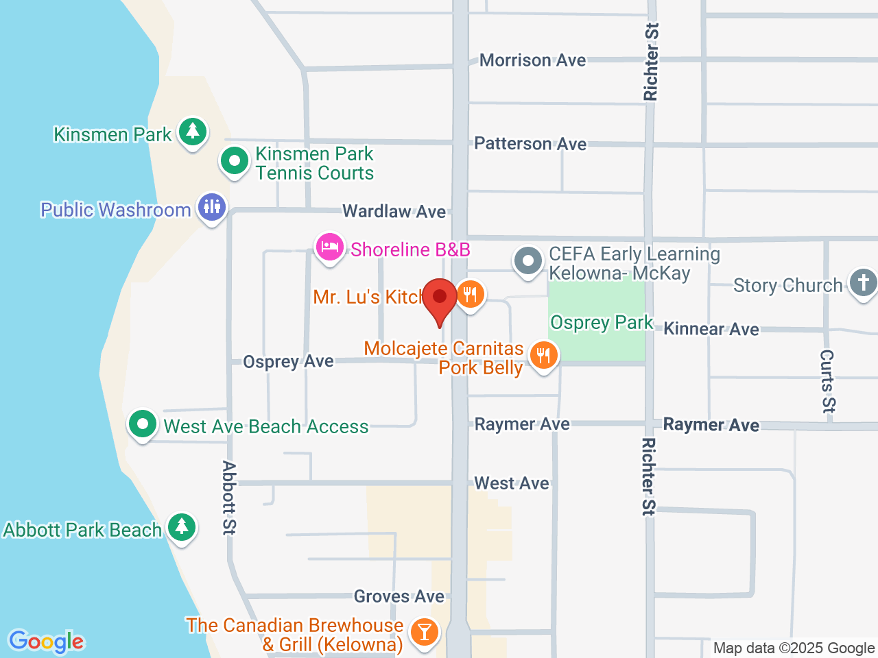 Street map for Prime Cannabis, 2680 Pandosy St, Kelowna BC