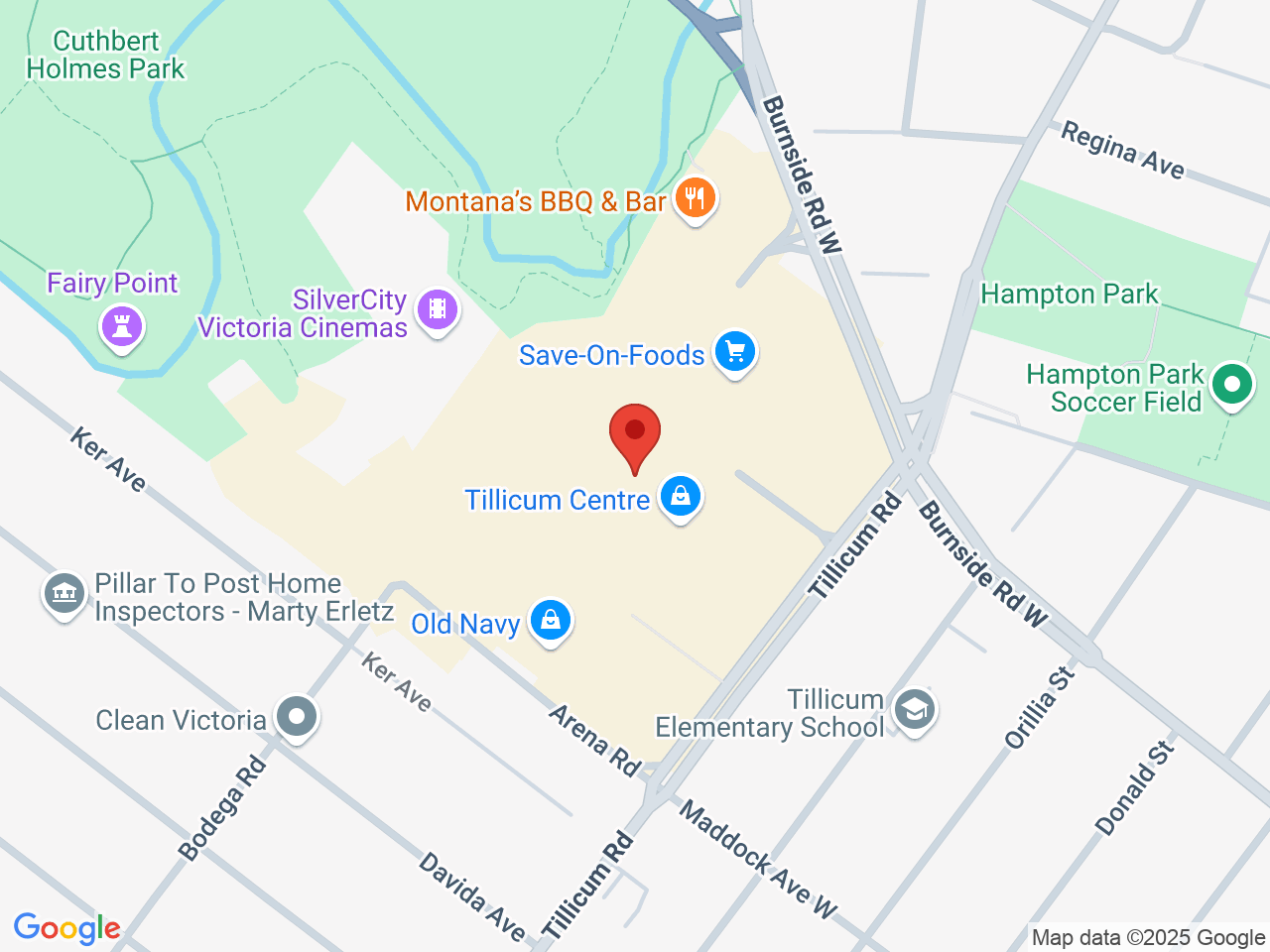 Street map for Rise Cannabis Tillicum, 3170 Tillicum Rd, Victoria BC