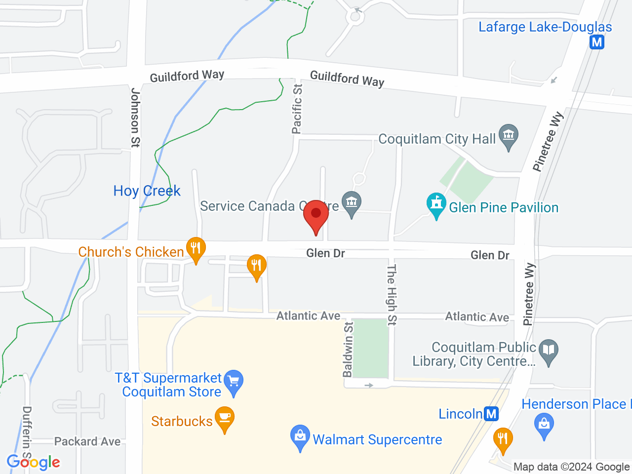 Street map for The Local Leaf Cannabis, 2957 Glen Dr, Coquitlam BC