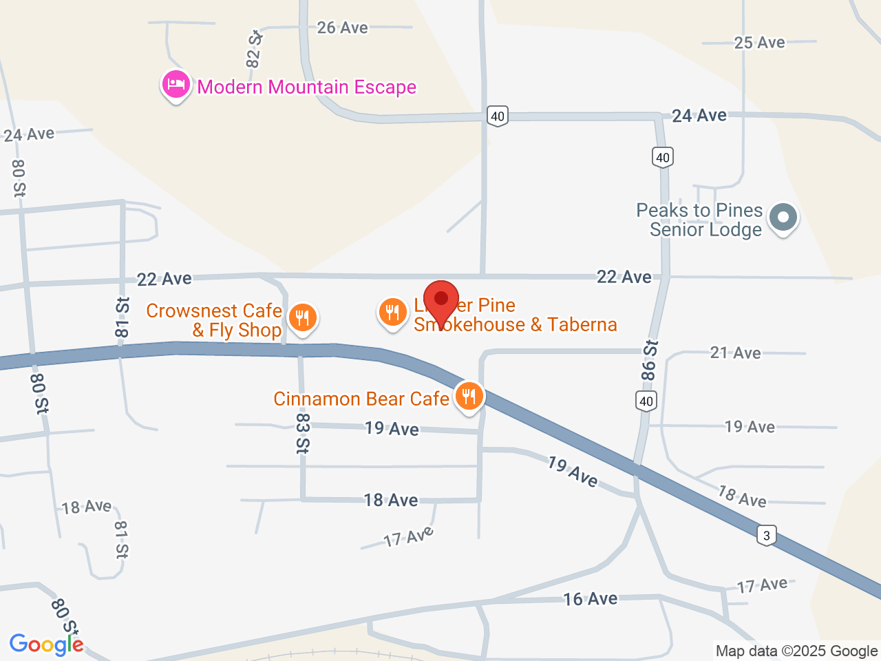 Street map for Atomic Cannabis, 8341 20 Ave, Coleman AB