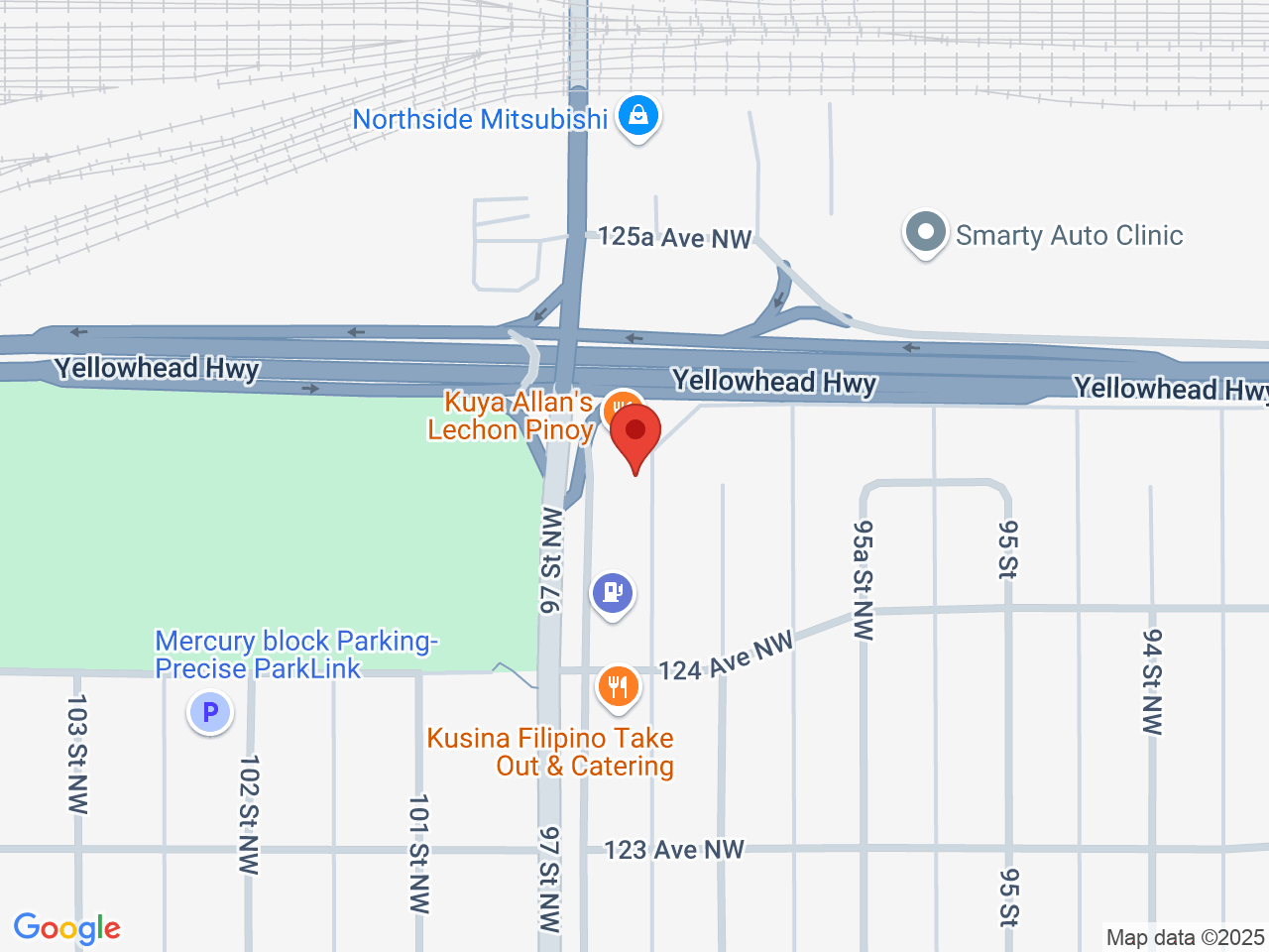 Street map for Bobo's Budz, 12451 97 St NW, Edmonton AB