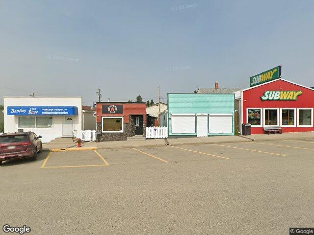 Street view for Bonfire Cannabis Inc, 4934 50 Ave, Bentley AB