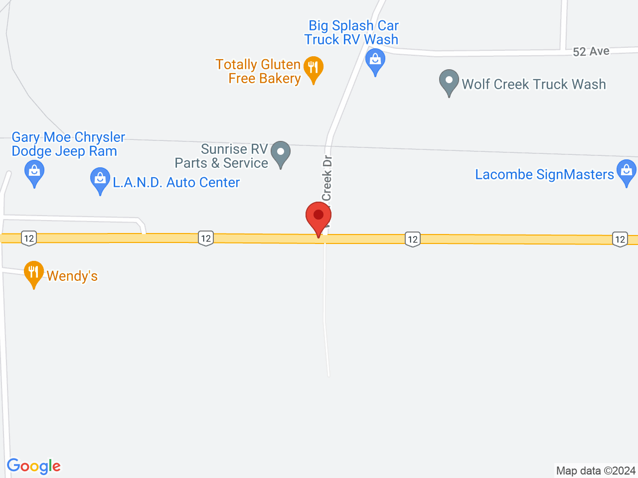 Street map for Cannabis 4 Less, 4457 Highway 12, Lacombe AB