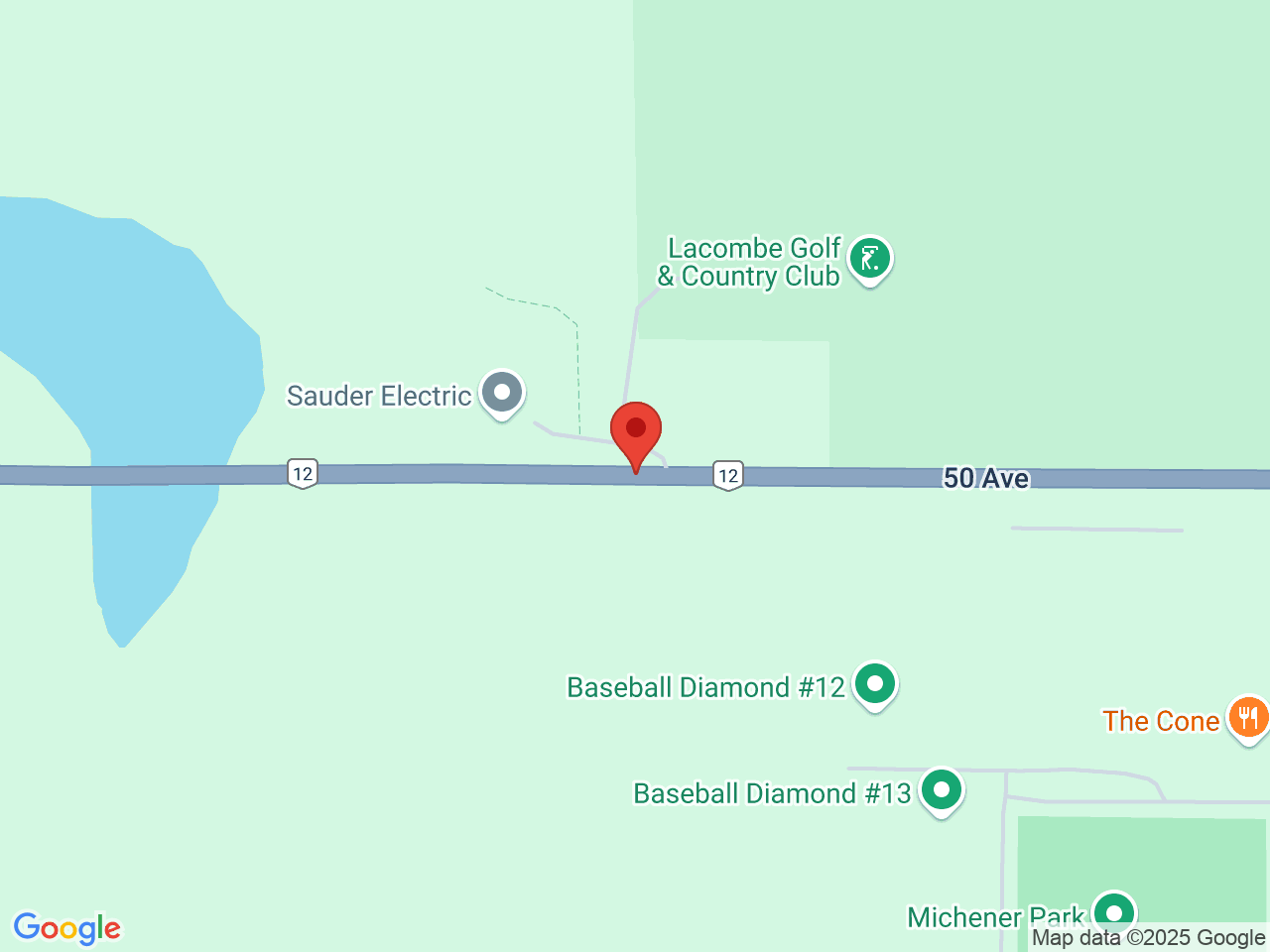 Street map for Cannabis 4 Less, 4457 Highway 12, Lacombe AB