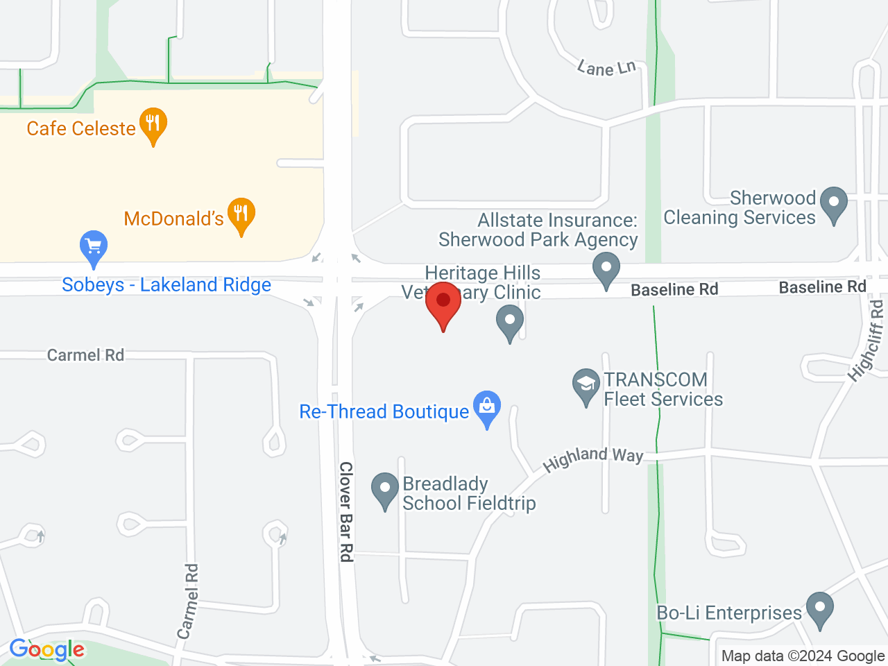 Street map for Cannabis Discounter, 665 Baseline Rd, Sherwood Park AB