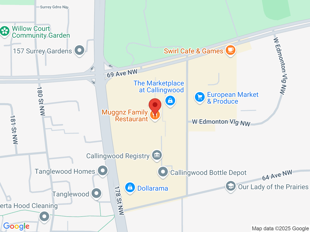 Street map for Cannabis House, 6655 178 St NW, Edmonton AB