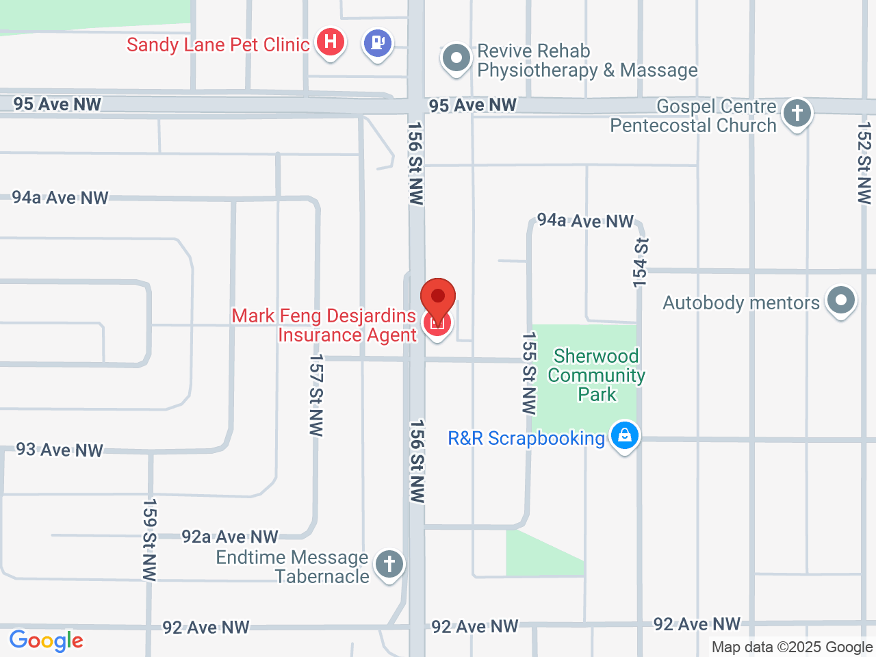 Street map for Cannabis Life, 9329 156 St NW, Edmonton AB