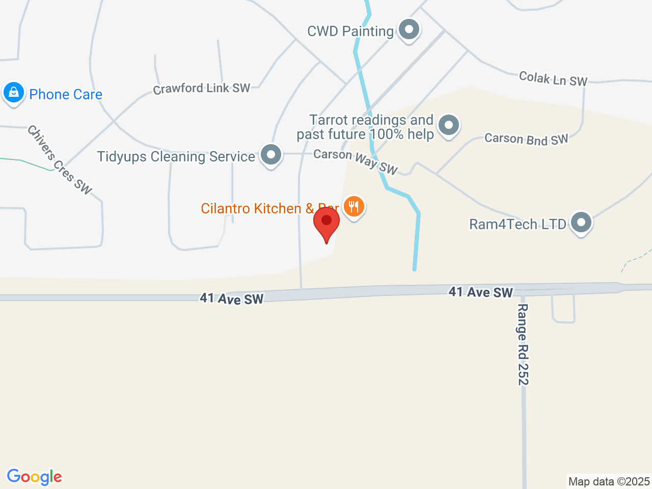 Street map for Crown Cannabis, 8329 Chappelle Way SW, Edmonton AB