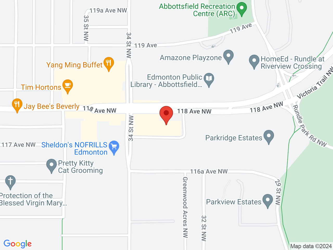 Street map for Edmonton Cannabis & Edibles, 3315 118 Ave NW, Edmonton AB