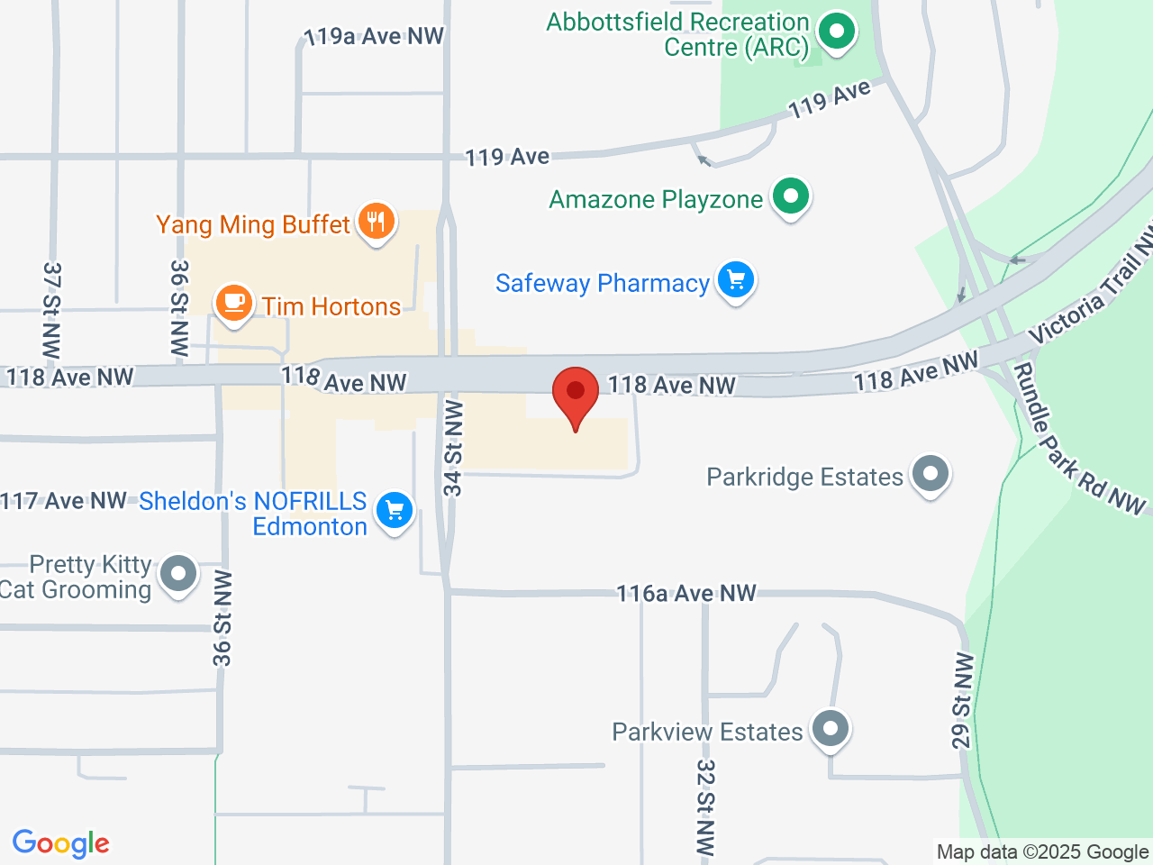 Street map for Edmonton Cannabis & Edibles, 3315 118 Ave NW, Edmonton AB