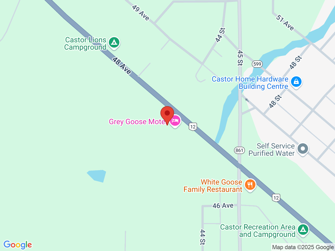 Street map for Gosal Cannabis, 4316 48 Ave, Castor AB