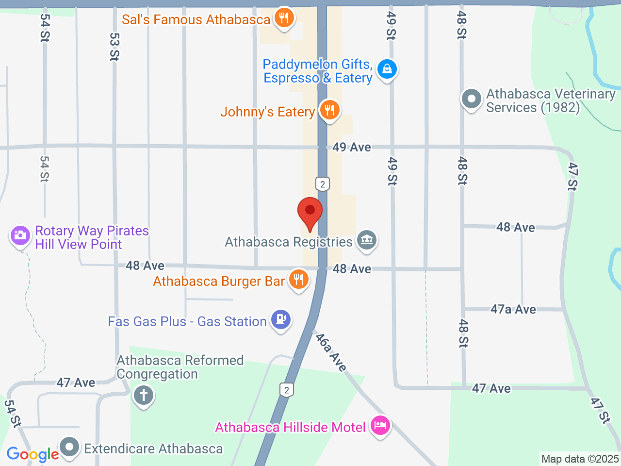 Street map for Green Solution Cannabis, 4805 50 St, Athabasca AB