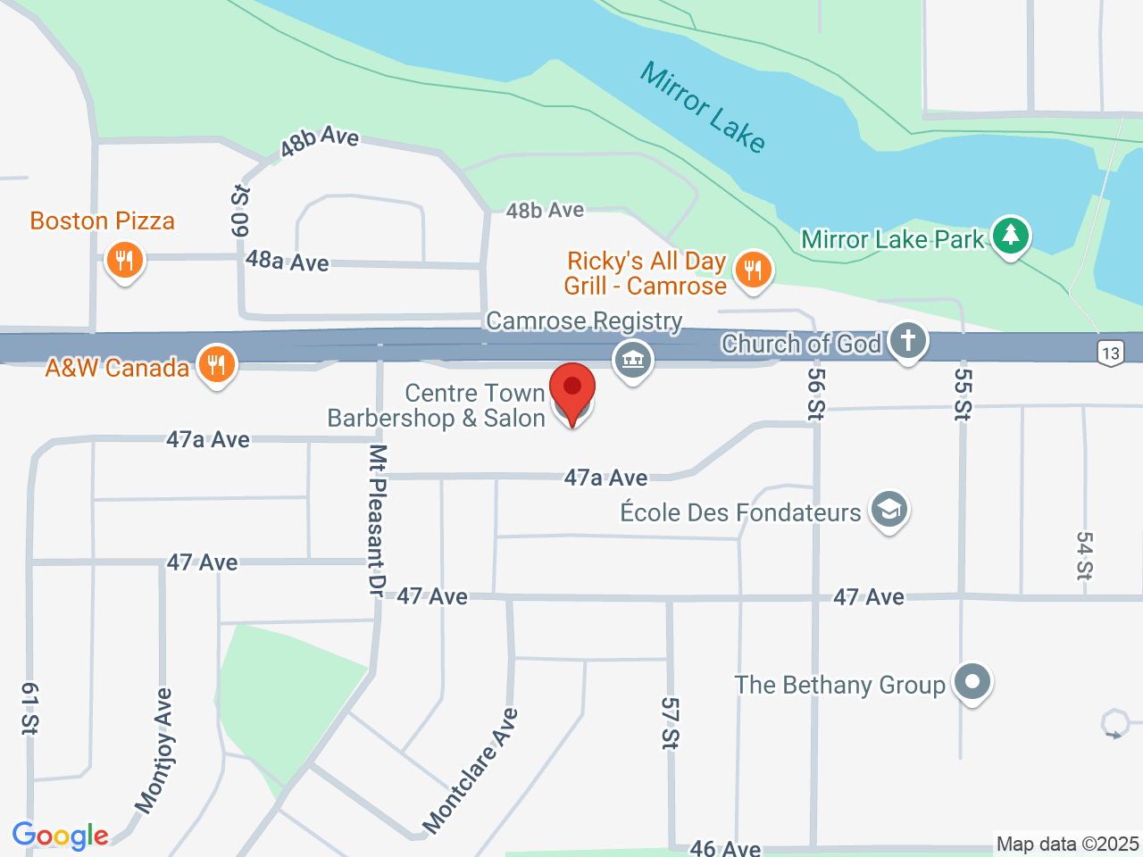 Street map for Green Solution Cannabis, 5703 48 Ave, Camrose AB