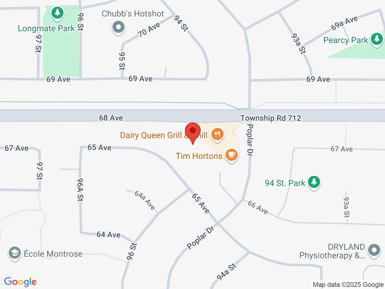 Street map for Hey Buddy Cannabis, 9519 68 Ave, Grande Prairie AB